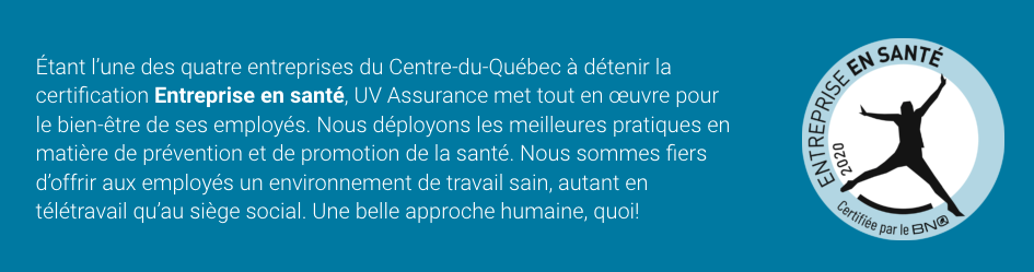 Conditions de travail UV Assurance